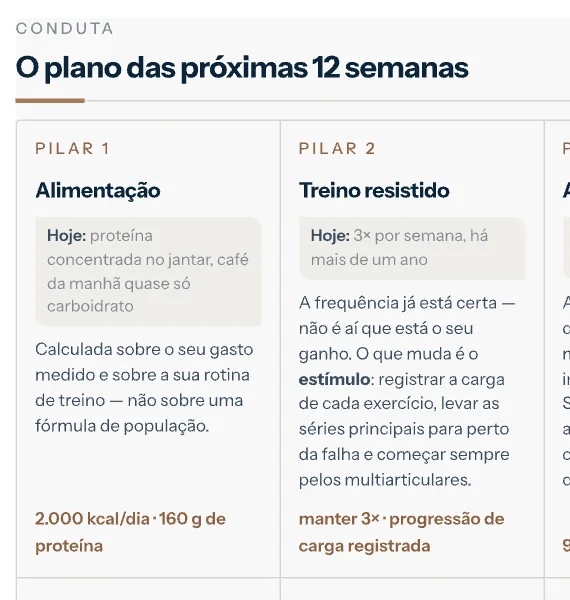 Trecho do documento com a conduta organizada em pilares